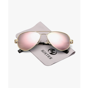 HJSTES Polarized Kids Aviator Sunglasses for Girls Boys Classic Juniors Glasses UV400 Protection Lens,52mm