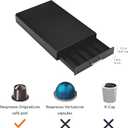 Amazon Basics Nespresso OriginalLine Coffee Pod Storage Drawer Holder, 50 Capsule Capacity, Black
