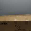 OKELI 52" Smart Ceiling Fan with Light, WiFi Enabled for Alexa & App Control, Reversible Brushed Nickel Modern Ceiling Fan with Dimmable LED Light and Remote, Clear Blades for Living Room Bedroom