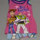 Disney Toy Story Girls’ 3 Pack Sleeveless Tank Top for Toddler and Little Kids – Pink/Blue/Yellow