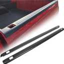 ECOTRIC Truck Bed Rail Caps W/Holes Compatible with 1999-2006 Chevrolet Silverado & GMC Sierra 1500 2500 3500 (Classic only) W/Stake Holes 6'6" Bed Black Ribbed Finish (Set of 2)