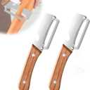 Zero Snag Wooden Peeler, Multifunctional Vegetable Peeler, 2026 New Stainless Steel Peeler with Wooden Handle and Bottle Opener, Kitchen Tool for Fruit Veggie Pumpkin, Gifts for Mom (2PCS)