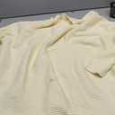 Mafulus Women's Oversized Crewneck Sweater Batwing Puff Long Sleeve Cable Slouchy Pullover Jumper Tops (Large, 1-beige)