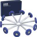 XiKe 10 Pack Blue 2" Nylon Garage Door Roller 4" Stem, Quiet/Durable and High Load, Use 6200-2RS Double Seals Precision Bearings.