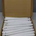 Reginary 36 Pieces Flameless Taper Candles Battery Operated Bulk 11" Plastic Lights LED Candlesticks Window Candles for Birthday Wedding Church Decor Party Supplies(White)