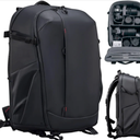 ULANZI Camera Backpack Professional Bag, Water-Resistant Photography Camera Case Anti Theft Travel for Photographers DSLR Mirrorless Camera Lens Tripod Holder 16" Laptop Black 22L