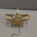 10" Christmas Tree Topper Projector with 6 Projection Modes, Lighted Christmas Tree Topper Star Built-in LED Rotation Light, 3D Glitter Dynamic TreeTop for Xmas Holiday Party Decorations Gift (Silver)