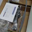 Moen Ronan Bronzed Gold One-Handle Single Hole Modern Bathroom Sink Faucet with Optional Deckplate and Spring Loaded Drain Assembly, 84021BZG