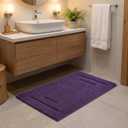 GRANNY SAYS Bathroom Rugs and Mats, 16" x 24" Non-Slip Bath Mat for Bathroom, Super Soft Absorbent Microfiber Bath Rug, Machine Washable and Dry, Small Purple Rug for Shower, Tub and Bath Floor