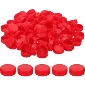 PATIKIL 38mm/1.5" Inner Plastic Bottle Cap, 200Pcs Replacement Screw Bottle Cap Storage Jug Lids for Craft DIY Juice Water Milk, Red