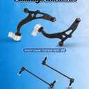 Front Lower Control Arm with Ball Joint, Sway Bar Link 4pcs | for Ford 2014-2017 Taurus, 2013-2016 Flex (K622916, K622917, K750388, K750389)