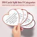 150 Relationship Building Conversation Starters, Romantic Couple Card Game for Date Nights, Ideas, Fun Conversation Cards for Couples with Deep Meaningful Questions