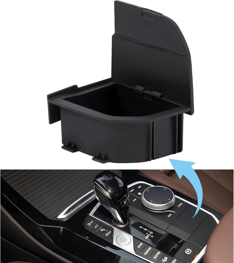 Center Console Organizer for BMW X3 iX3 X4 iX4 M3 2019-2024 Car Hidden Storage Box,BMW X3 X4 M2 M3 i3 328i 330i M4 i4 Accessories ABS Center Console Organizer Storage Box