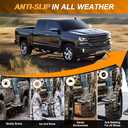 Nerf Bar Replacement Pads for 3" Round Tubes with 5 Holes, 21" X 3"  Durable Non-Slip Replacement Step Pad Set of 4, Easy InstallationVerify Tube Size & Hole Spacing!