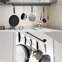 24 inch Pot Rack Wall Mounted Pot Hangers for Kitchen, Detachable Storage Organizer, Industrial Pipe Lids Utensils Hanging Rail Iron Holder with 6 S Hooks, Black