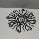Riverside Designs Wacky Sun Metal Wall Art Indoor/Outdoor Decor - 18" Black Rust Proof Wall Sculpture - Made in USA - Ideal for Bedroom, Garden, Home, Patio and Farmhouse