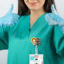 4 x Retractable Y'all Need Me Badge Reel with Alligator Clip, Funny Glitter Badge Holder Gifts for Doctors Nurses Night Shift RN LPN ER Social Worker Medical Worker Teacher Christian, Nurse Gifts