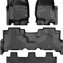 Floor Mats for 2018-2025 2026 Ford Expedition/Expedition Max/Expedition Limited, with 2nd Row Bench Seat, All Weather Protection Mat Includes 1st and 2nd 3rd Row Liner, Black