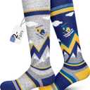 unenow Merino Wool Ski Socks Kids 2 Pairs, Winter Warm Snowboarding Thermal Socks for Boys Girls Toddlers (Small)