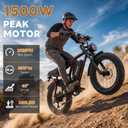 20/26×4.0'' Fat Tire Bike Front/Rear Wheel, 48V 1000W E-Bike Wheel Motor