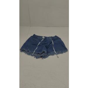 YOCUR Womens Lightweight Shorts Casual Baggy Trendy Hot Pants Elastic Waist Drawstring Comfy Shorts, (A-02flag Blue, Large)