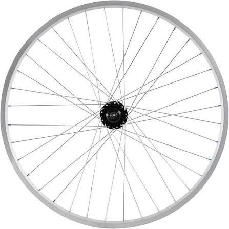 Hiland 26" x 1.75" Alloy Rear Bike Rim for 1.75 to 2.215 Inch Wide Tire, Disc Brake Compatible, Rear MTB Wheel with 7 Speed Freewheel, Bolt On Axle, Bicycle Accessories for Adult Bikes, Silver