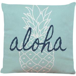 Throw Pillow Cover Cute Girl Aloha Pineapple Pattern Square Decorative Throw Pillow Cushion Case for Home Couch Living Room Bed Sofa Car 18 x 18 Inches Pillowcase (Ofo-0011)