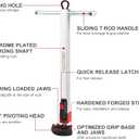 HAUTMEC 11-18inch Telescoping Basin Wrench, Sink Faucet Wrench for Tight Spaces with Replaceable Jaws Capacity 1-1/4''to 2-1/2", Plumber Wrenches for Faucet Hex Nuts Install and Repair Under Sink