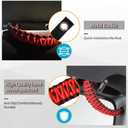 4 x Paracord Grab Handles Compatible with Wrangler JK JKU JL JLU JT Accessories Universal Roll Bar Grab Handles Replacement for Wrangler Grip Handle (Red)
