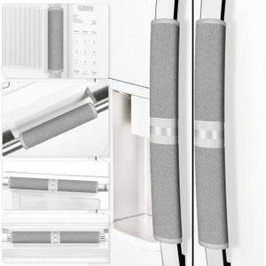 Refrigerator Door Handle Covers, Set of 6, Keep Your Kitchen Appliance Clean from Food Stains, Smudges, Drips, Oil, Washable and Form-Fitting, Protector for Fridge, Ovens, Dishwashers(Grey)