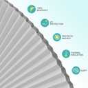 Changshade Arch Window Shades Blackout,Half Moon(Radius:36") Blackout Pleated Window Shades, Half Circle No Drill Cellular Shades for Windows, Easy Cut and Install, 36"*72"-1pcs