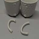 LE TAUCI Coffee Mugs 16 oz,Ceramic Mug Set, Embossment Cups for Latte, Hot Tea, Cappuccino, Mocha, Cocoa, Dishwasher Safe, Suit For Housewarming Wedding- 3.8 inch, Set of 4, Arctic White