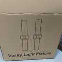Wall Sconces Set of Two, Hardwired Brushed Gold Bathroom Sconces Wall Lighting with Clear Glass, Modern Sconces Wall Decor Set of 2 Bathroom Light fixtures for Mirror Hallway (Bulbs Not Included)