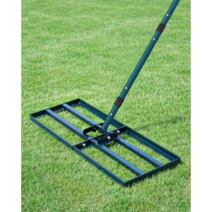 Lawn Leveling Rake, 30x10 Inch Lawn Leveler Tool with 78'' Adjustable Steel Handle, Durable Landscape Rake, Ease Level Soil Sand Dirt Surfaces,Ideal for Backyard, Garden, Golf Course, Pasture