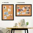 DOLLAR BOSS Cork Board for Wall 36" x 24" Bulletin Board for Wall with Black Wood Frame, Picture Display Pin Broad Vision Board for Office Home School Room Decorative Hanging 10 Pushpins