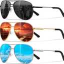 Eiuizah Polarized Aviator Sunglasses for Men Women- Classic Sun Glasses for Driving Fishing with UV Protection