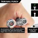 Trim Nail Punch with Retaining Clip, 7.56 Inch Nail Punch for Finish Protection, Ideal Carpentry Tool