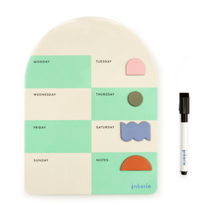 Inkerie Magnetic Dry Erase Weekly Memo Board