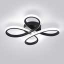 ADISUN Modern LED Ceiling Light, 6000K Semi Flush Mount Ceiling Light Fixture for Living Room, Close to Ceiling Light Fixtures for Bedroom, Corridor, Aisle, Hallway  Indoor Lamp, Black