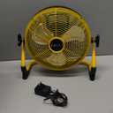 ZHULI 10" Portable Battery Operated Floor Fan, Rechargeable Cordless Camping Fan, HiVelocity Brushless Motor, Metal blade, USB Phone Charge, 8~60H Runtime, Quiet, Wireless, For Outdoor Home Workshop