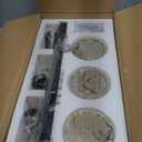 Modern Crystal Bathroom Vanity Lights, 3-Lights Black Gold Bathroom Light Fixtures Over Mirror, Crystal Vanity Light with Polished Gold Finish(Exclude Bulb)