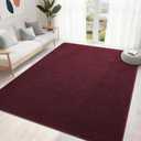 4x6 Red Black Area Rugs for Bedroom, Indoor Washable Memory Foam Rug for Living Room, Modern Aesthetic Minimalist Non-Slip Carpets for Kids Boys Girls Adults Dorm Home Decor