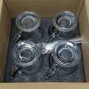 Mfacoy Glass Coffee Mugs Set of 4, Clear Large Coffee Mug 15 Oz With Handles for Hot Beverages, Clear Mugs for Tea, Cappuccino, Latte, Espresso Coffee, Juice, Glass Coffee Cups