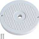 SPX1084R Swimming Pool Skimmer Deck Lid Cover/Round Skimmer Cover (with 3 Screws) Compatible with Hayward SP1082, SP1084 and SP1085 Model Skimmers - White(8-5/8" Round x 7/8" Wide)