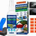 Clennaner Adhesive Remover, 4.06 Oz Sticker Remover for Cars, Windows, Floor, Glue Remover with Plastic Razor Blade Scraper  Rapidly Removes Labels, Stickers, Glue, Tape, Gum, Wax