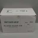 Plastic Mason Jars Reusable Storage Containers with Silver Airtight Lid 8 Ounce Clear Jars for Dry Foods, Coffee,BPA Free (32 Pack-Sliver)