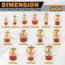 5PCS Air Brake Quick Push to Connect Fittings, 3/8" Tube OD x 1/2" NPT Thread Air Compression Straight Union Fittings for Nylon Hose with DOT Approved for Truck Trailers