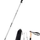 Aluminum Collapsible Ultralight Travel Trekking Hiking Pole for Men and Women (Fits 5'3" - 6'2") (1 PC(1 Pole), Silver)