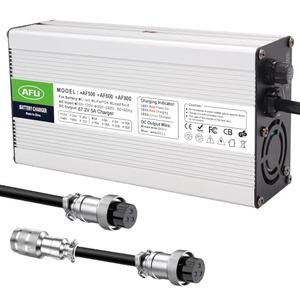 AFU 67.2V 5A Charger 60V Li-ion Battery Smart Charger with Cooling Fan Used for 16S 60V Li-ion Battery with GX16 1+3- Plug/GX16 1+2- Plug