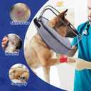BARKLESS Dog Cone, Inflatable Dog Cone After Surgery for Large Breeds, Soft Surgery Collar with Enhanced Anti-Licking Guard Shield for Pets, Patented Protective Donut Collar (Gray,  L (Neck: 14"-18"))